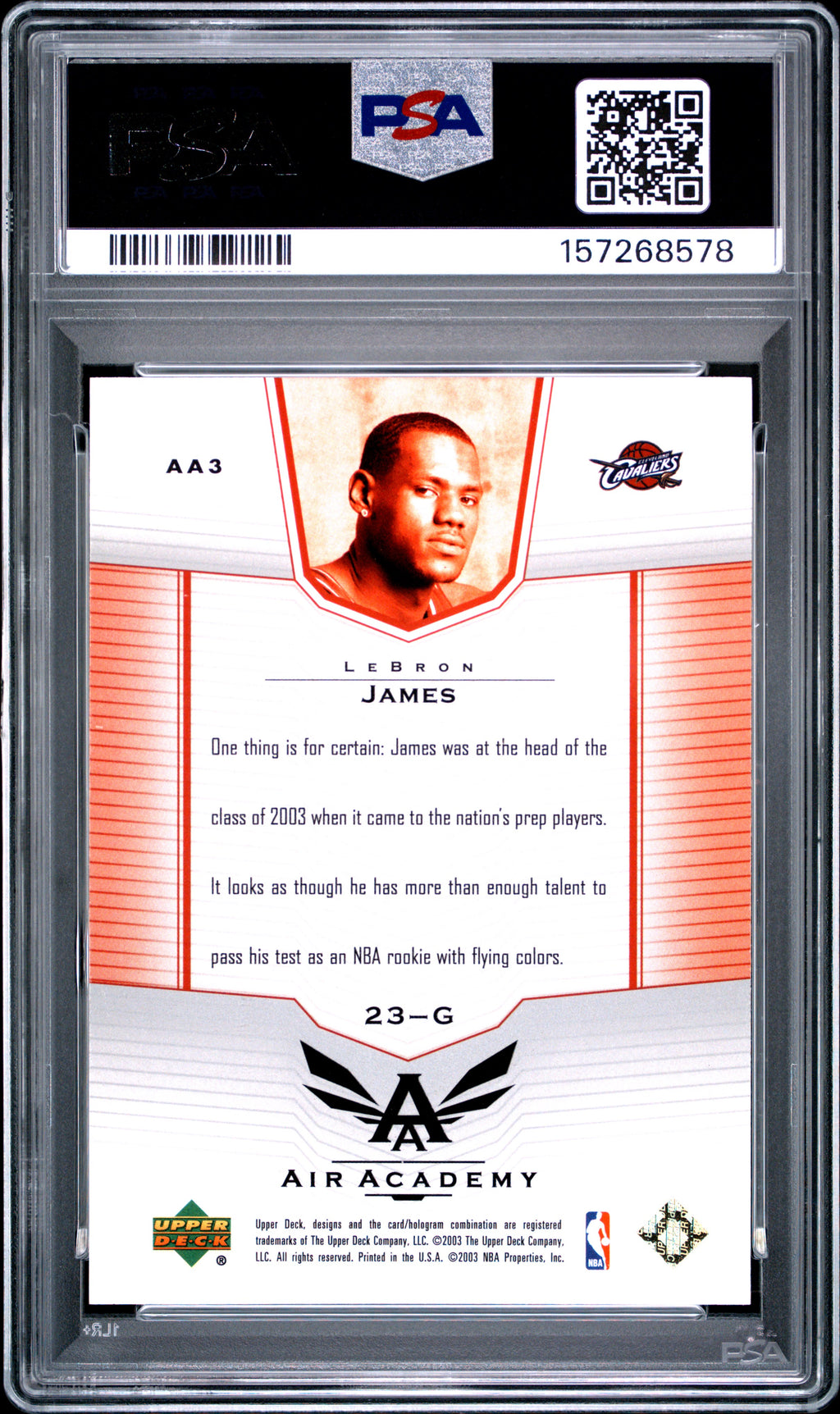 2003 Upper Deck Air Academy LeBron James #AA3 PSA 9