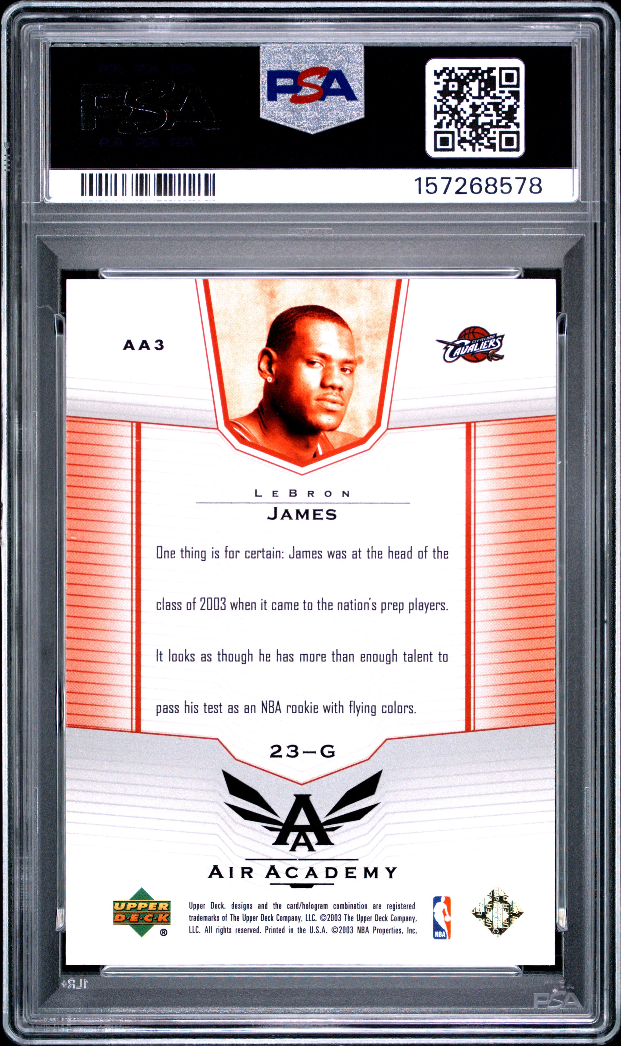 2003 Upper Deck Air Academy LeBron James #AA3 PSA 9