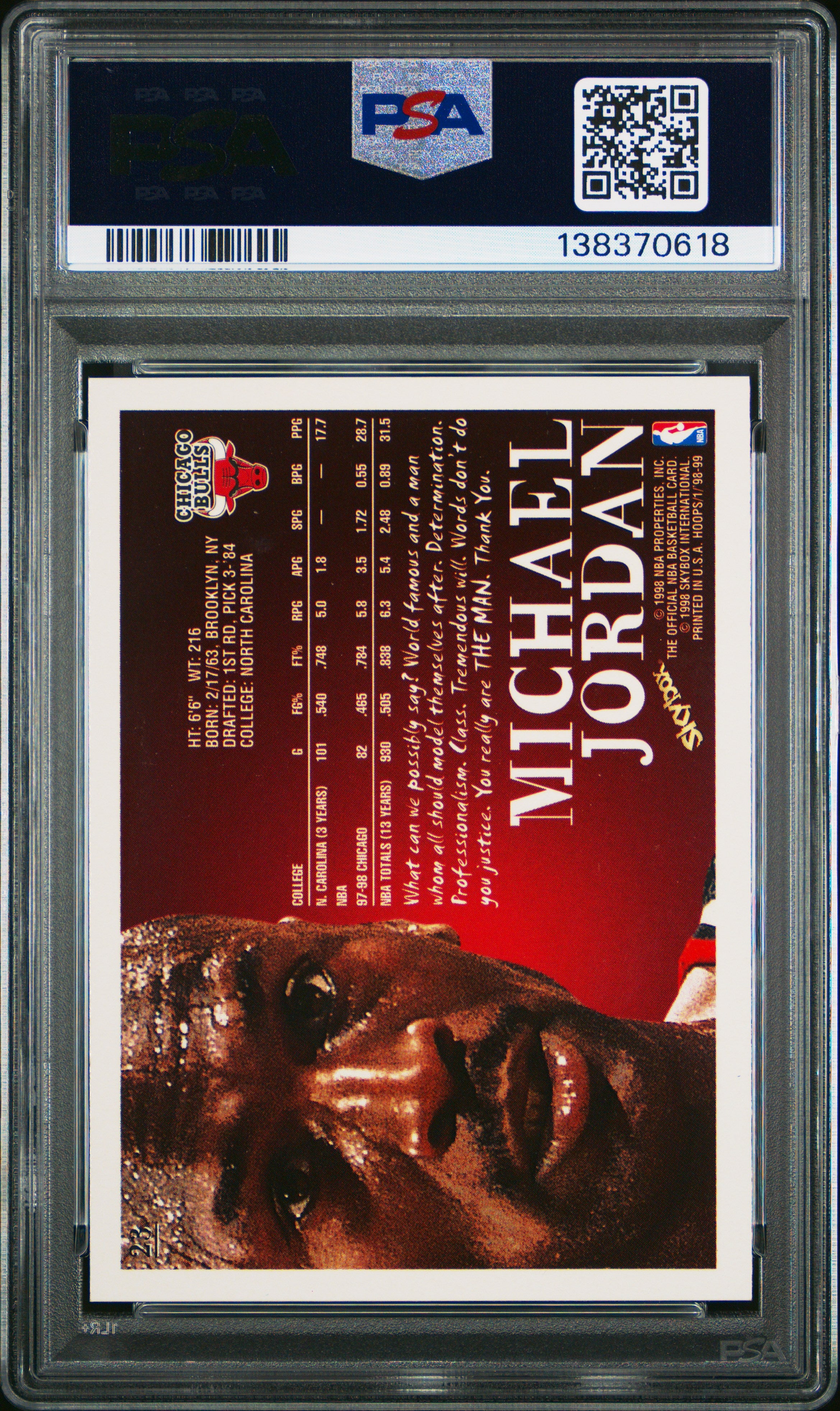 1998 Hoops Michael Jordan #23 PSA 9