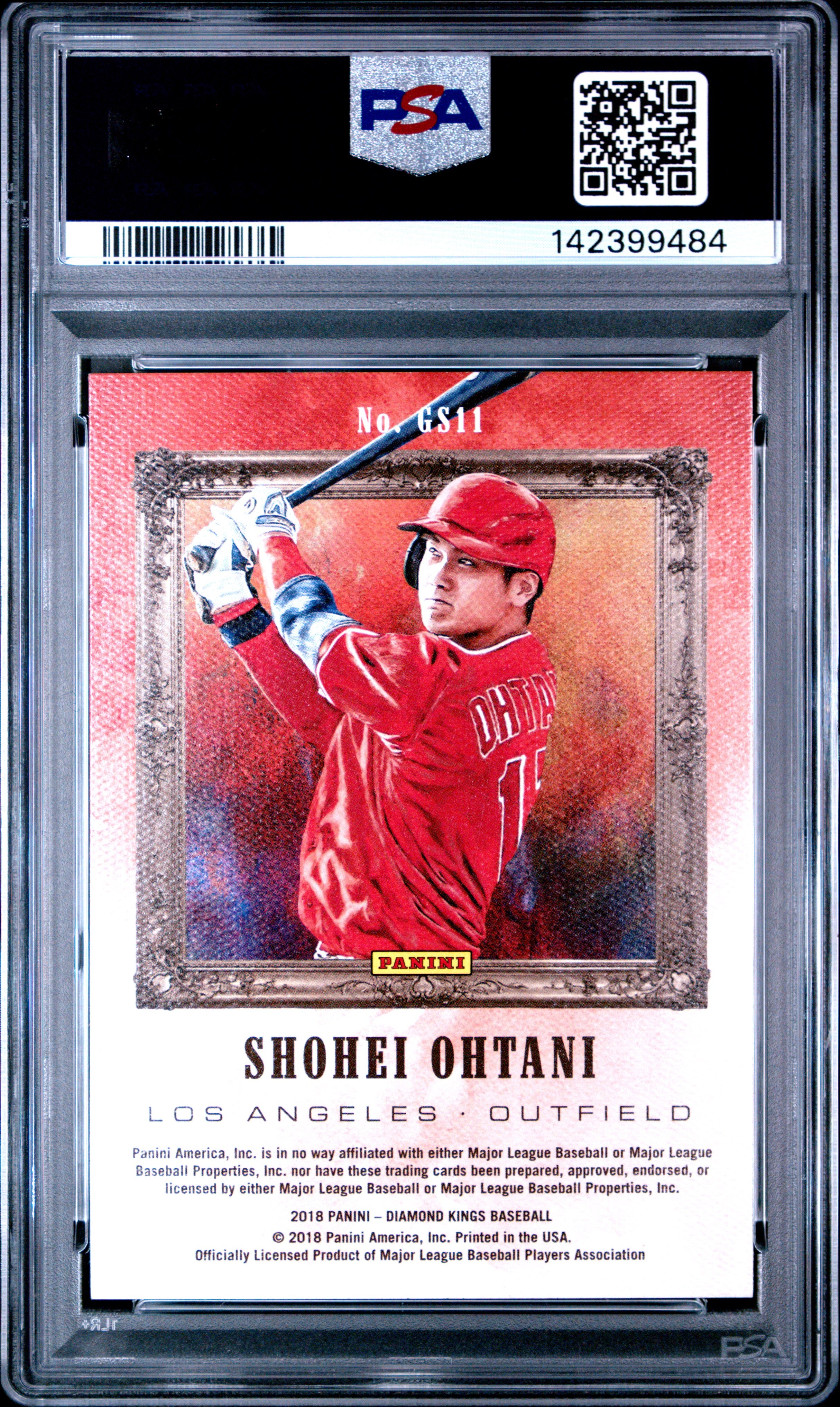2018 Panini Diamond Kings Gallery Of Stars Shohei Ohtani #GS11 PSA 9