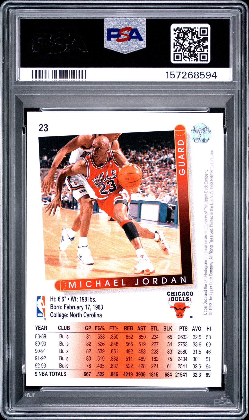 1993 Upper Deck Michael Jordan #23 PSA 9