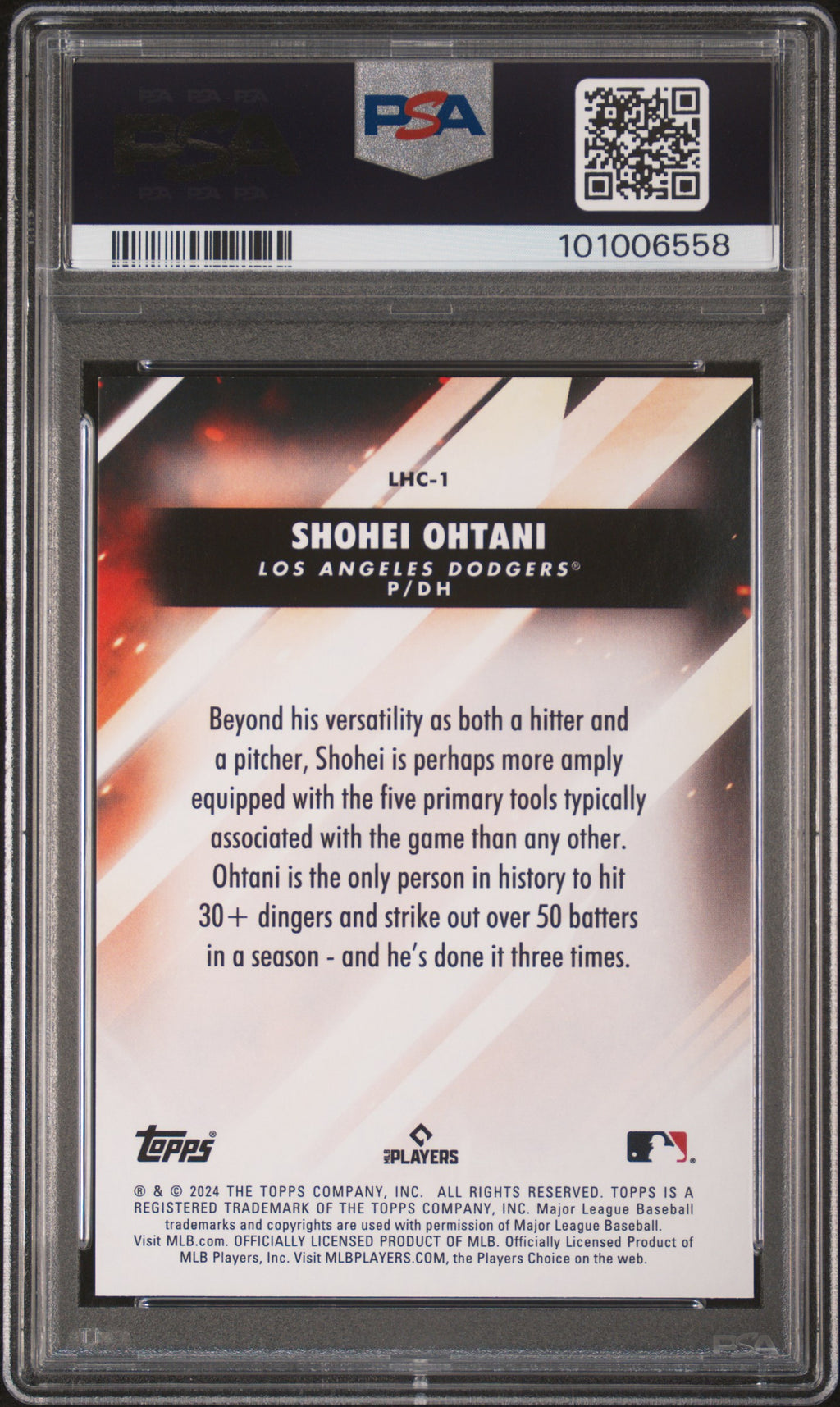2024 Topps Update Let Him Cook Shohei Ohtani #LHC1 PSA 8