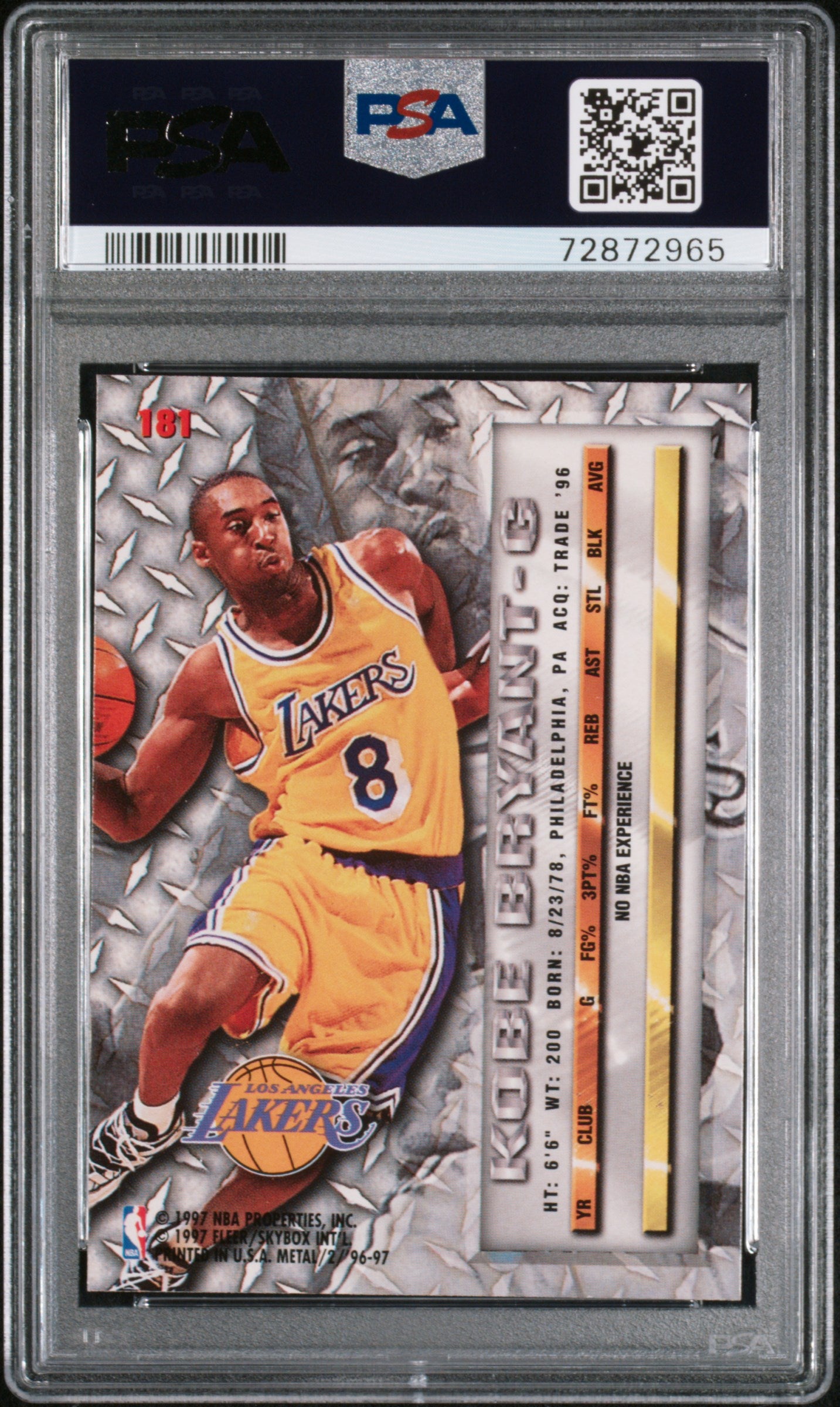 1996 Metal Kobe Bryant #181
