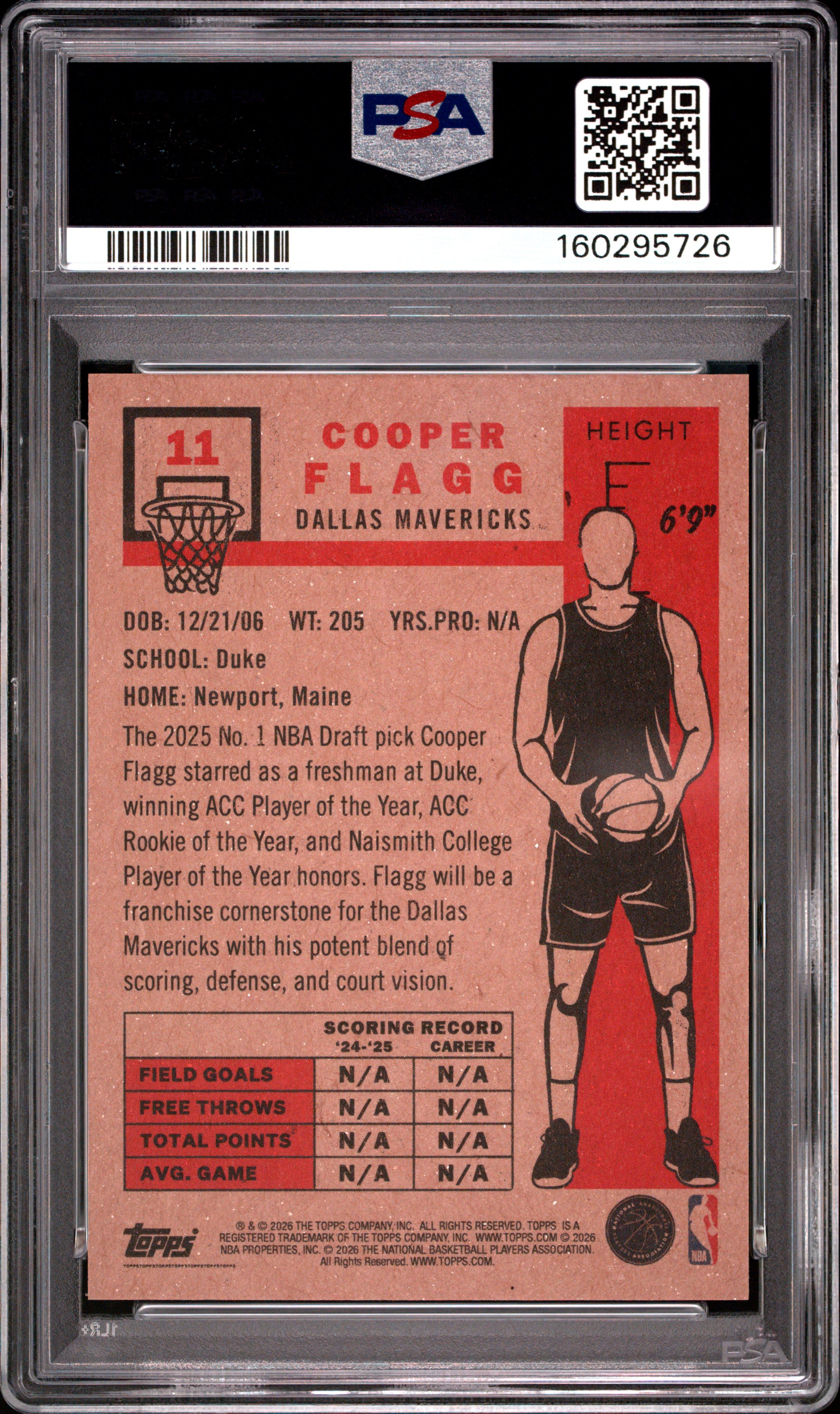 2026 Topps Living Cooper Flagg #11 PSA 9
