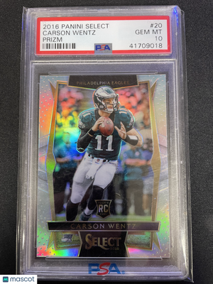2016 Panini Select Carson Wentz #20 Prizm PSA 10