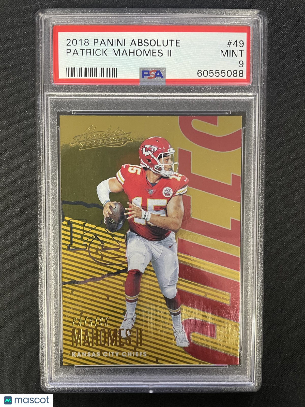 2018 Panini Absolute Patrick Mahomes II #49 PSA 9