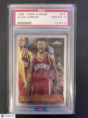1996 Topps Chrome Allen Iverson #171 PSA 10