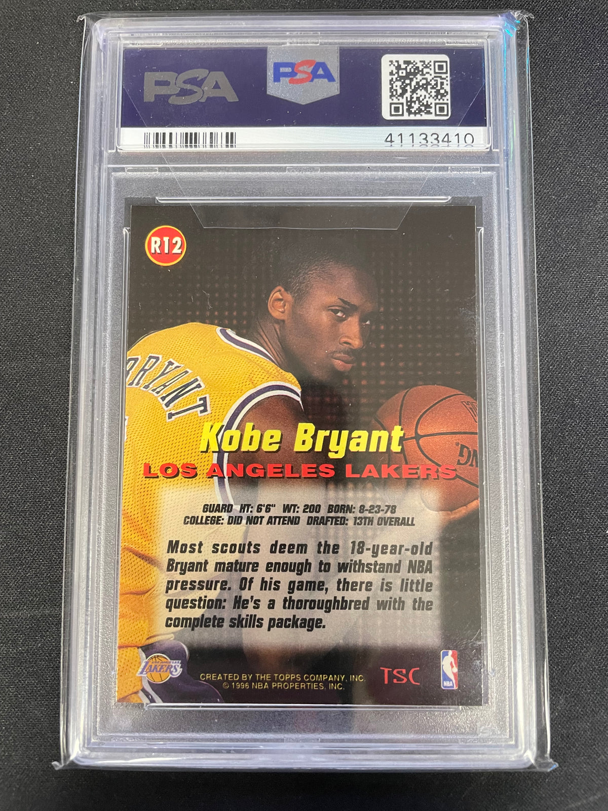 1996 Stadium Club Rookies 1 Kobe Bryant #R12