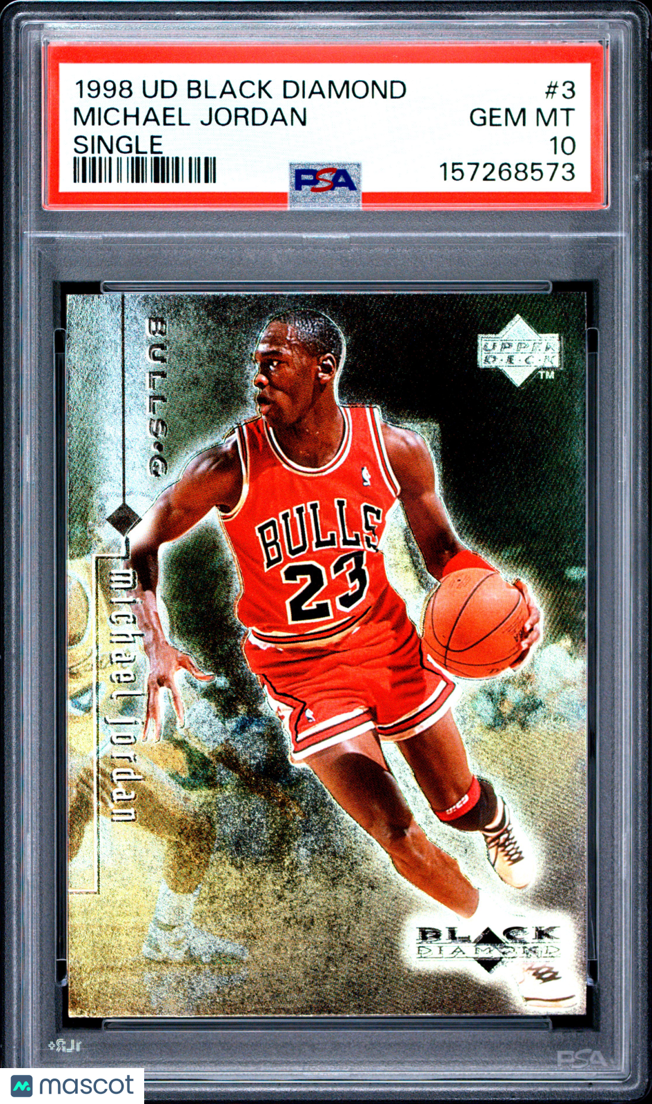 1998 Upper Deck Black Diamond Michael Jordan #3 Single PSA 10
