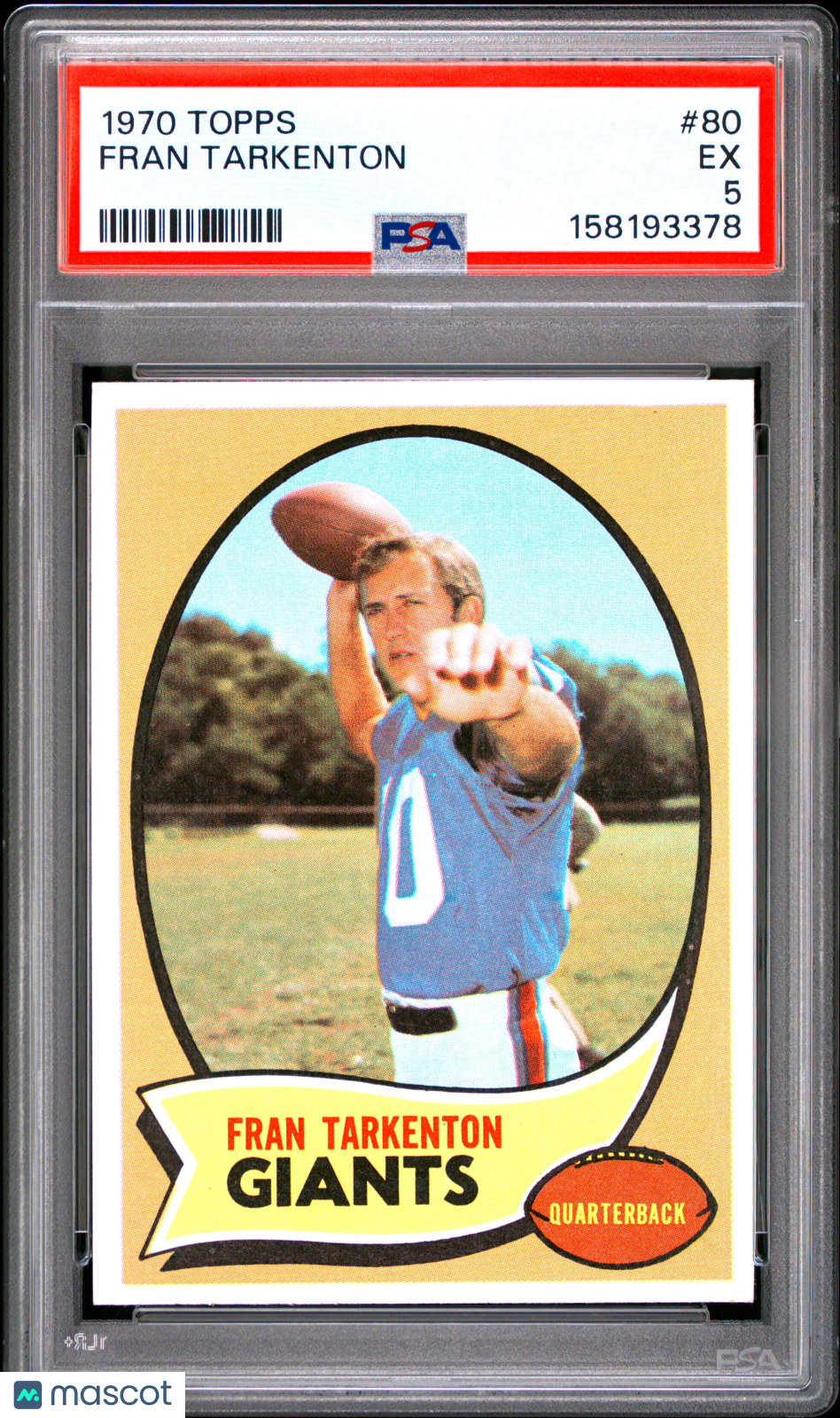 1970 Topps Fran Tarkenton #80 PSA 5