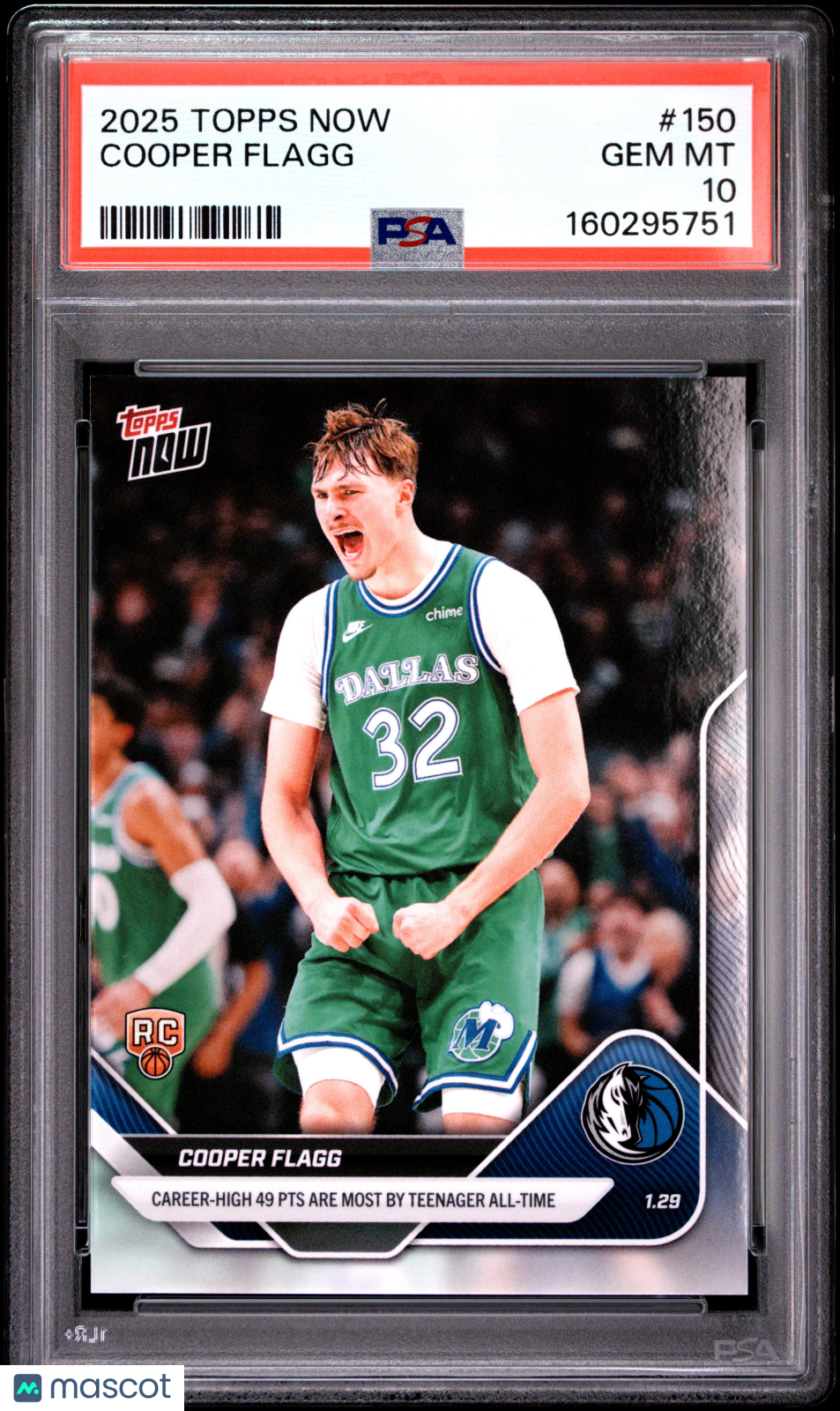 2025 Topps Now Cooper Flagg #150 PSA 10