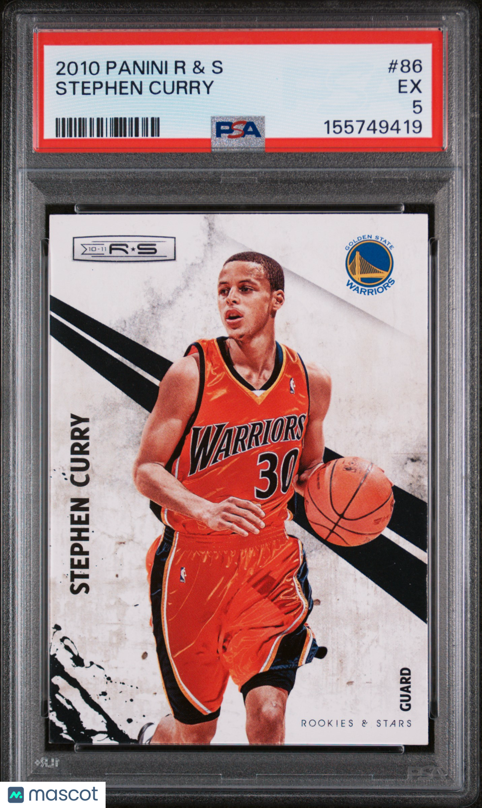 2010 Panini Rookies & Stars Stephen Curry #86 PSA 5