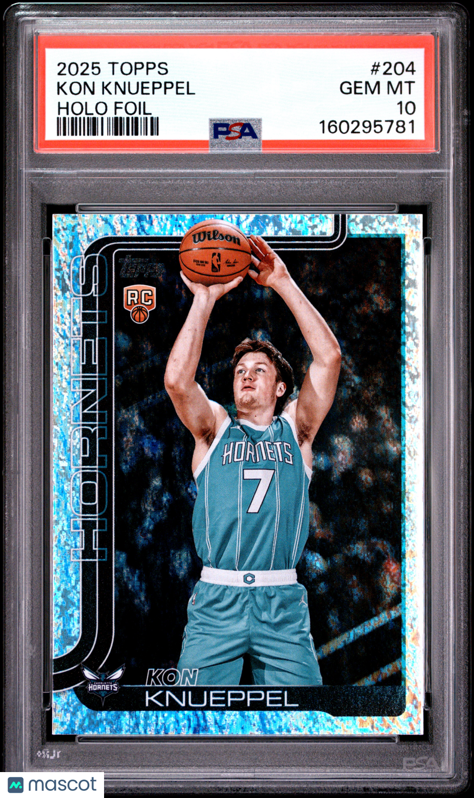 2025 Topps Kon Knueppel #204 Holo Foil Parallel/Variety Rookie PSA 10