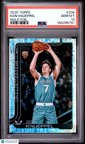 2025 Topps Kon Knueppel #204 Holo Foil Parallel/Variety Rookie PSA 10