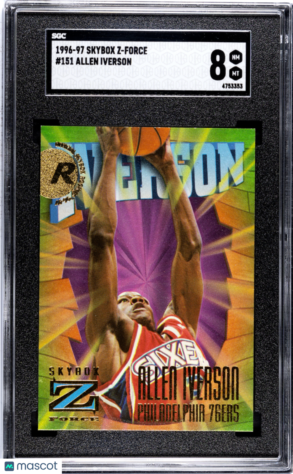1996 Skybox Z-Force Allen Iverson #151