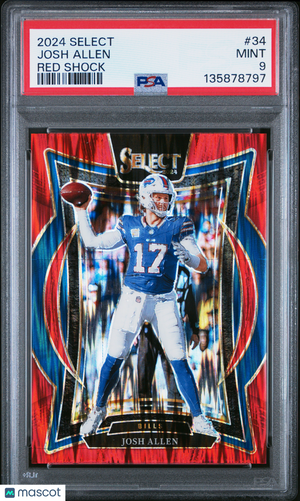 2024 Panini Select Josh Allen #34 Red Shock PSA 9