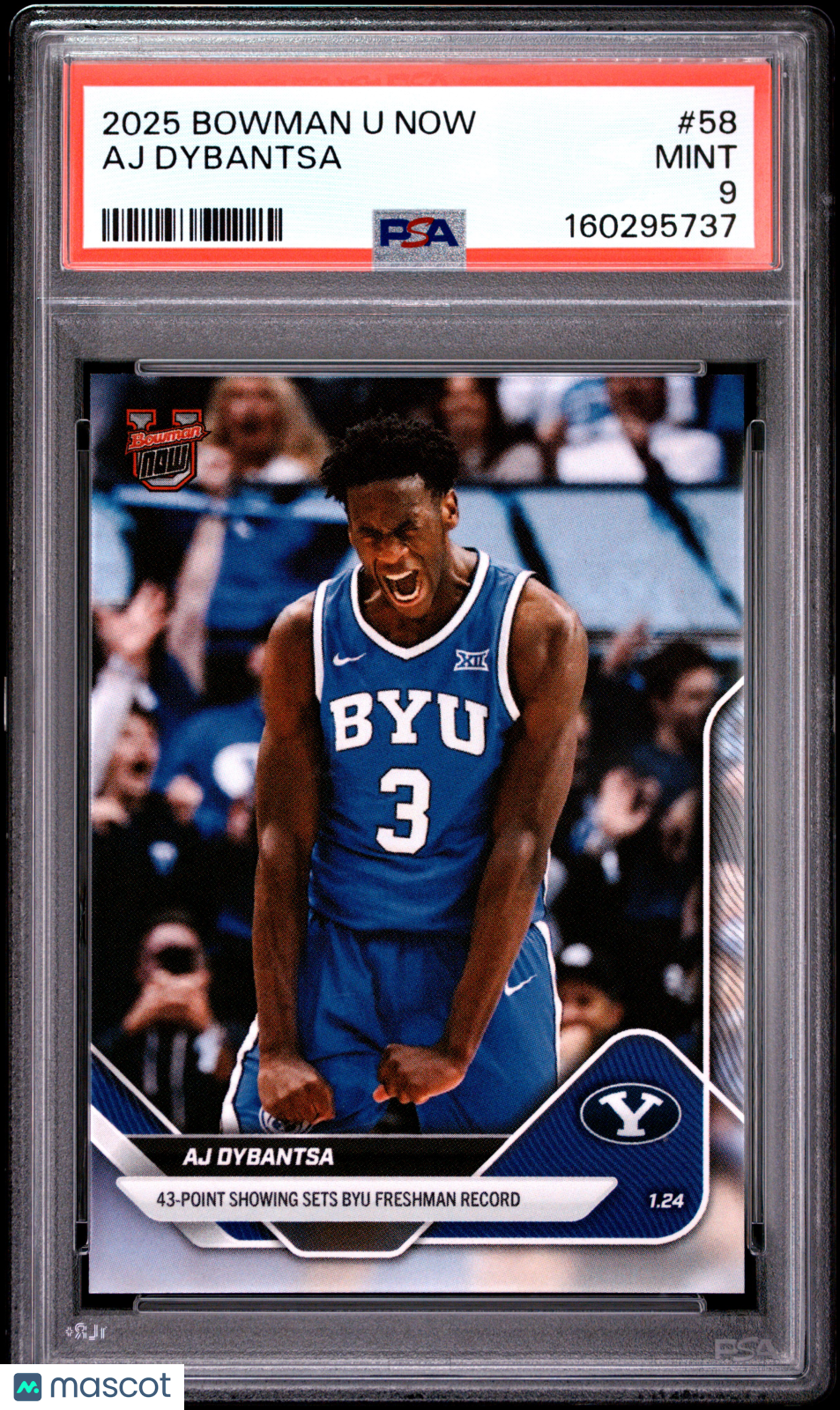 2025 Bowman U Now Aj Dybantsa #58 PSA 9