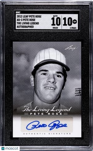 2012 Leaf Pete Rose Pete Rose #AU-3 The Living Legend Autograph Auto 10