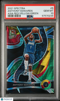 2021 Panini Spectra Anthony Edwards #5 Asia Red Yellow Green PSA 10