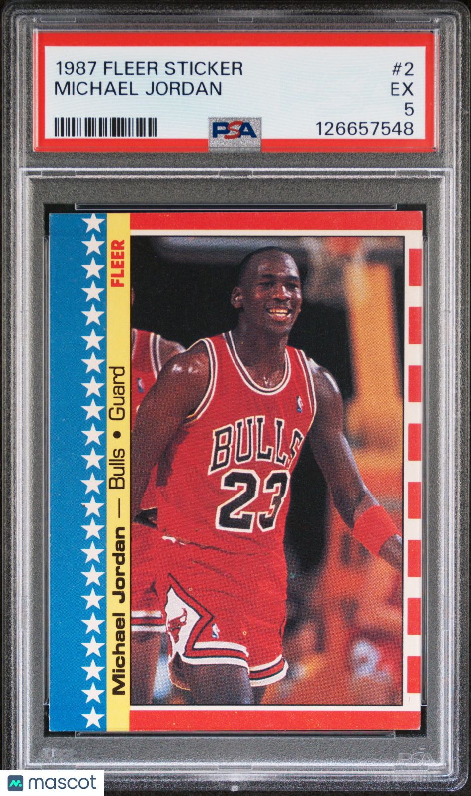 1987 Fleer Sticker Michael Jordan #2