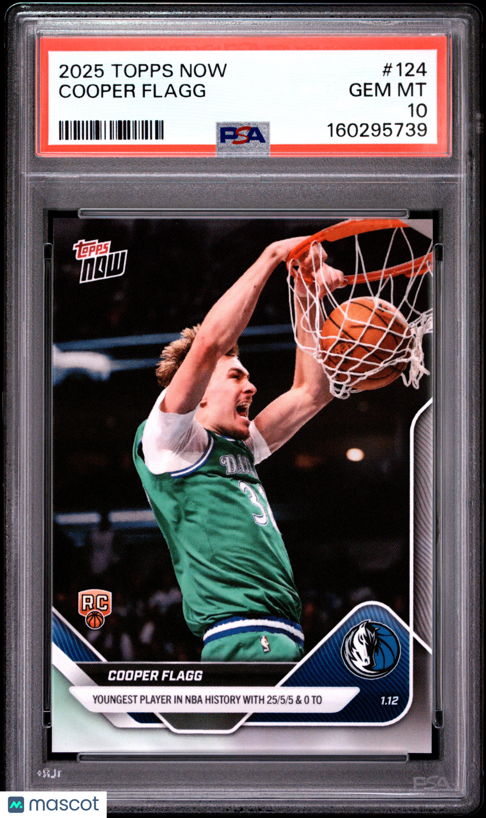 2025 Topps Now Cooper Flagg #124 PSA 10