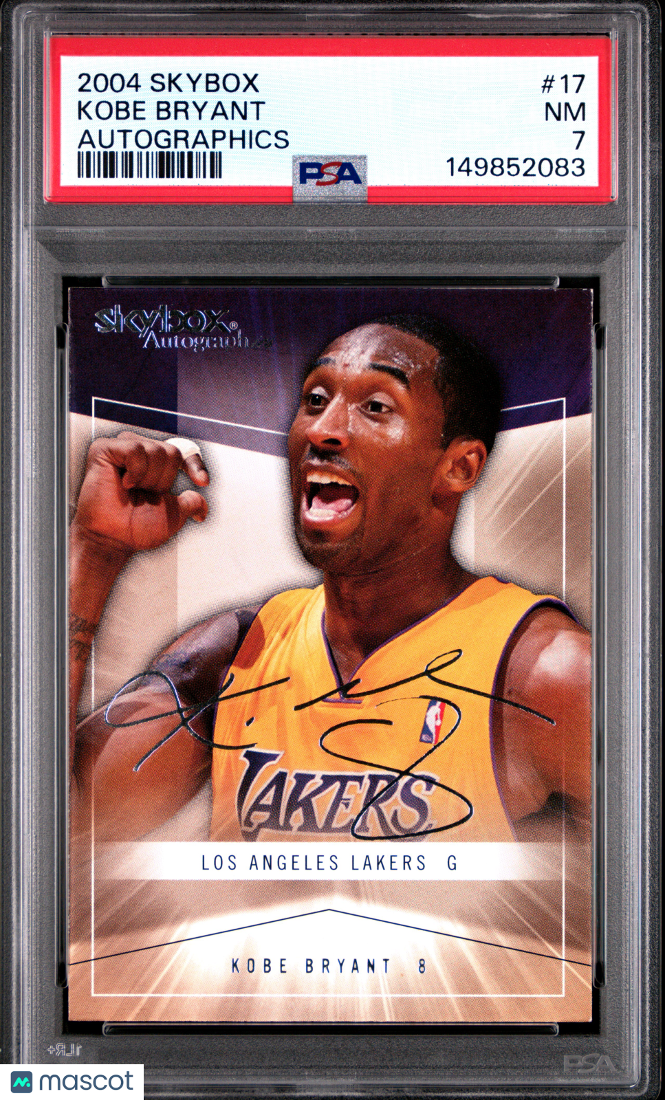 2004 Skybox Autographics Kobe Bryant #17 PSA 7