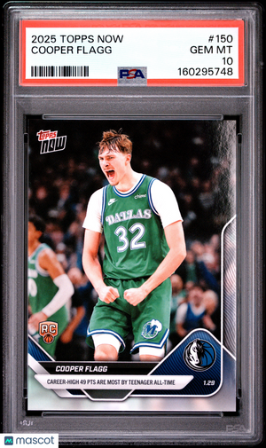 2025 Topps Now Cooper Flagg #150 PSA 10