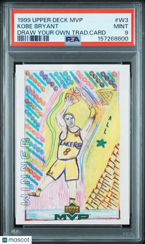 1999 Upper Deck MVP Draw Your Own Card Kobe Bryant #W3 Trad. Card PSA 9