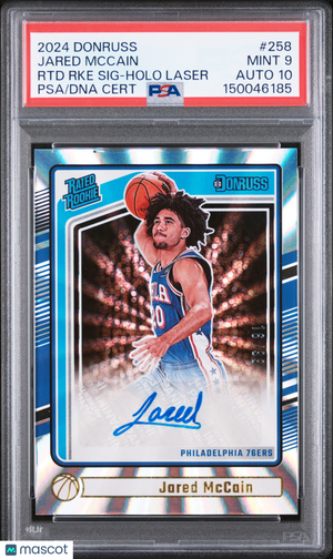 2024 Panini Donruss Jared Mccain #258 RTD RKE SIG Holo Laser /99 Auto 10