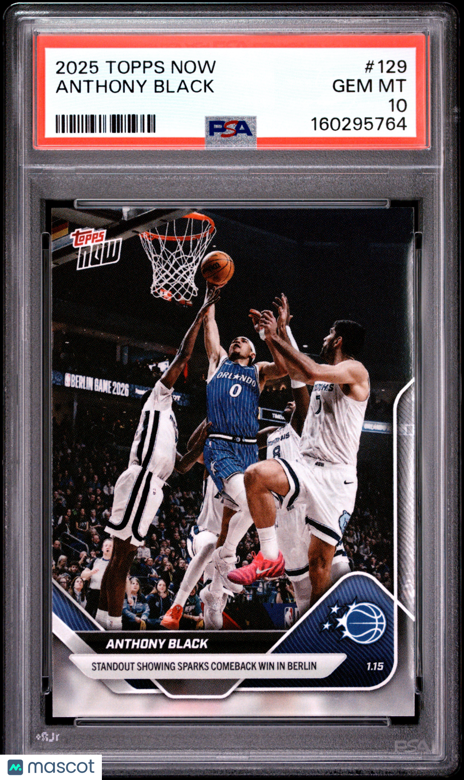 2025 Topps Now Anthony Black #129 PSA 10