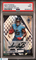 2023 Panini Phoenix Treylon Burks #85 Autograph Silver PSA 9