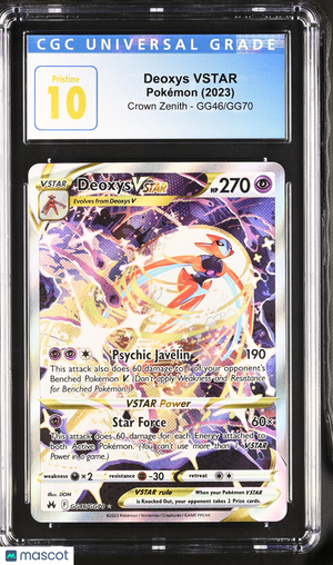 2023 Pokemon Crown Zenith Deoxys VSTAR Holo CGC 10 #GG46/GG70
