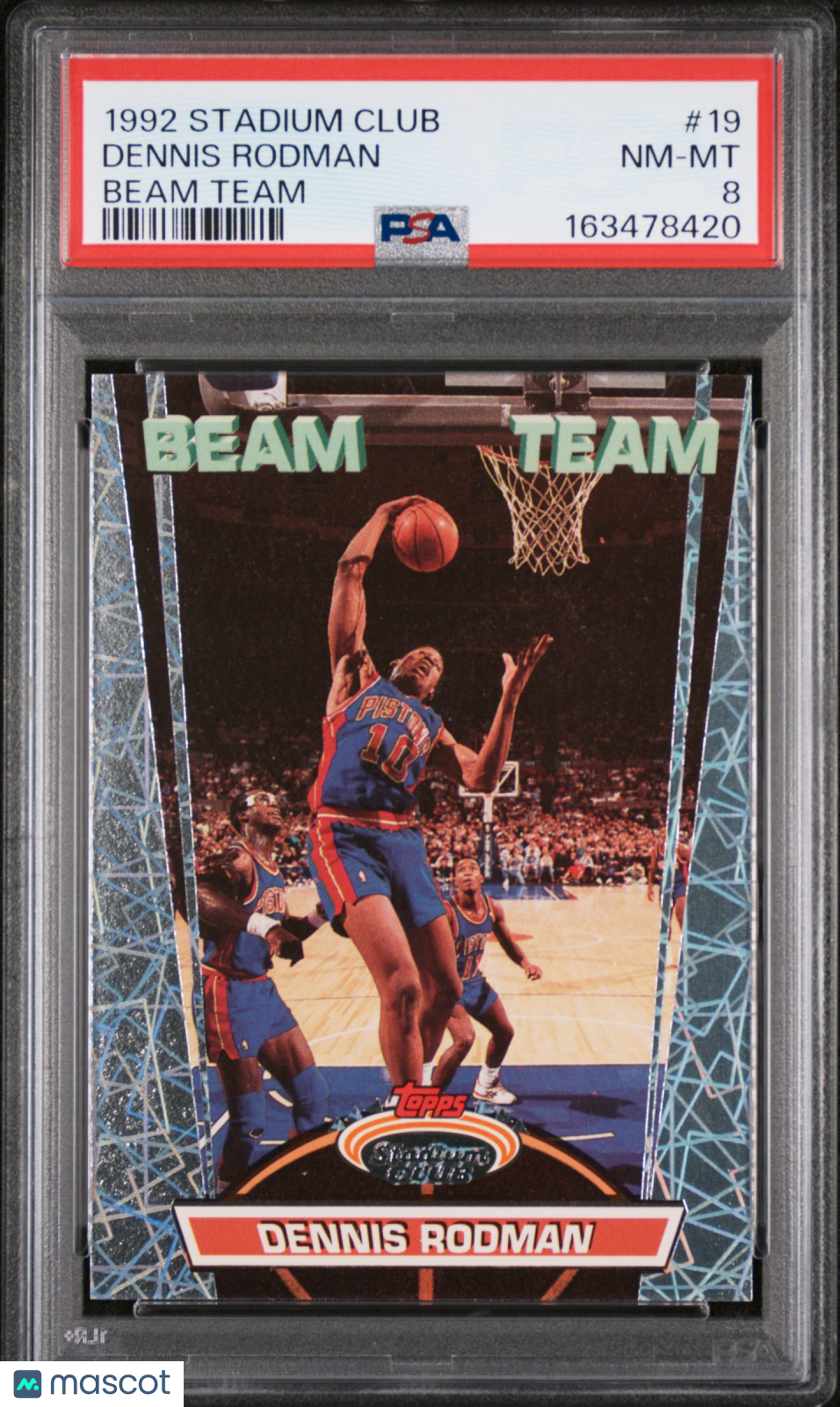 1992 Stadium Club Beam Team Dennis Rodman #19