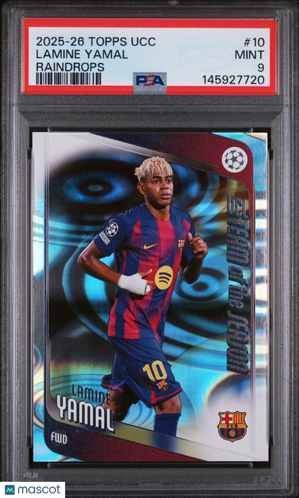 2025-2026 Topps UEFA Club Competitions Lamine Yamal #10 Raindrops