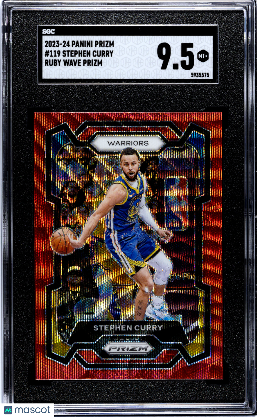 2023 Panini Prizm Stephen Curry #119 Ruby Wave