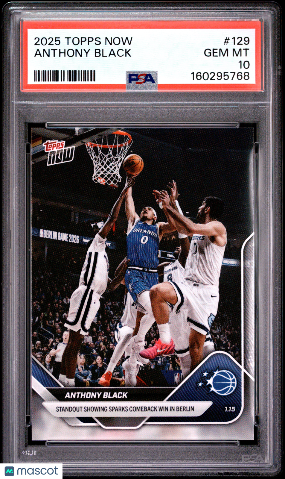 2025 Topps Now Anthony Black #129 PSA 10