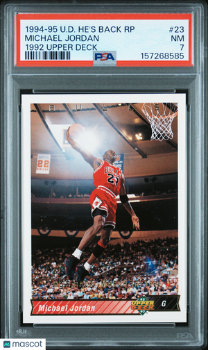 1994 Upper Deck Jordan 94-95 He's Back Reprints Michael Jordan #23 1992 PSA 7