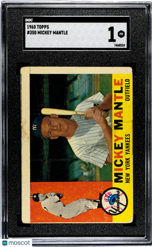 1960 Topps Mickey Mantle #350 SGC 1