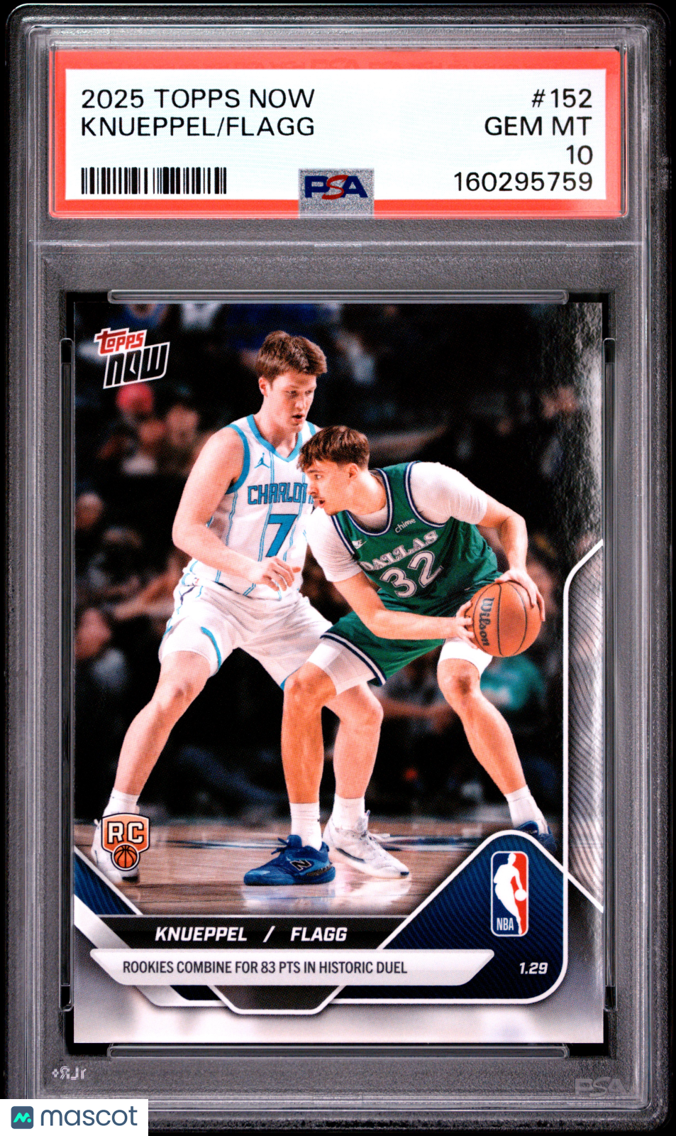 2025 Topps Now Knueppel Flagg #152 PSA 10