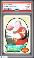 1970 Topps Sonny Jurgensen #200 Oc PSA 8