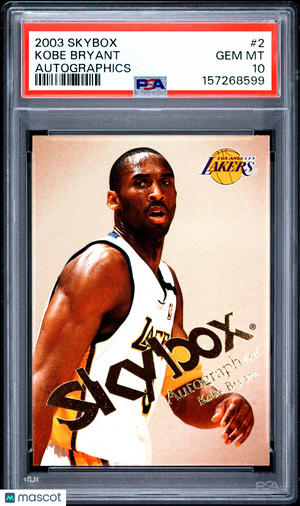 (POP 33) 2003 Skybox Autographics Kobe Bryant #2 PSA 10