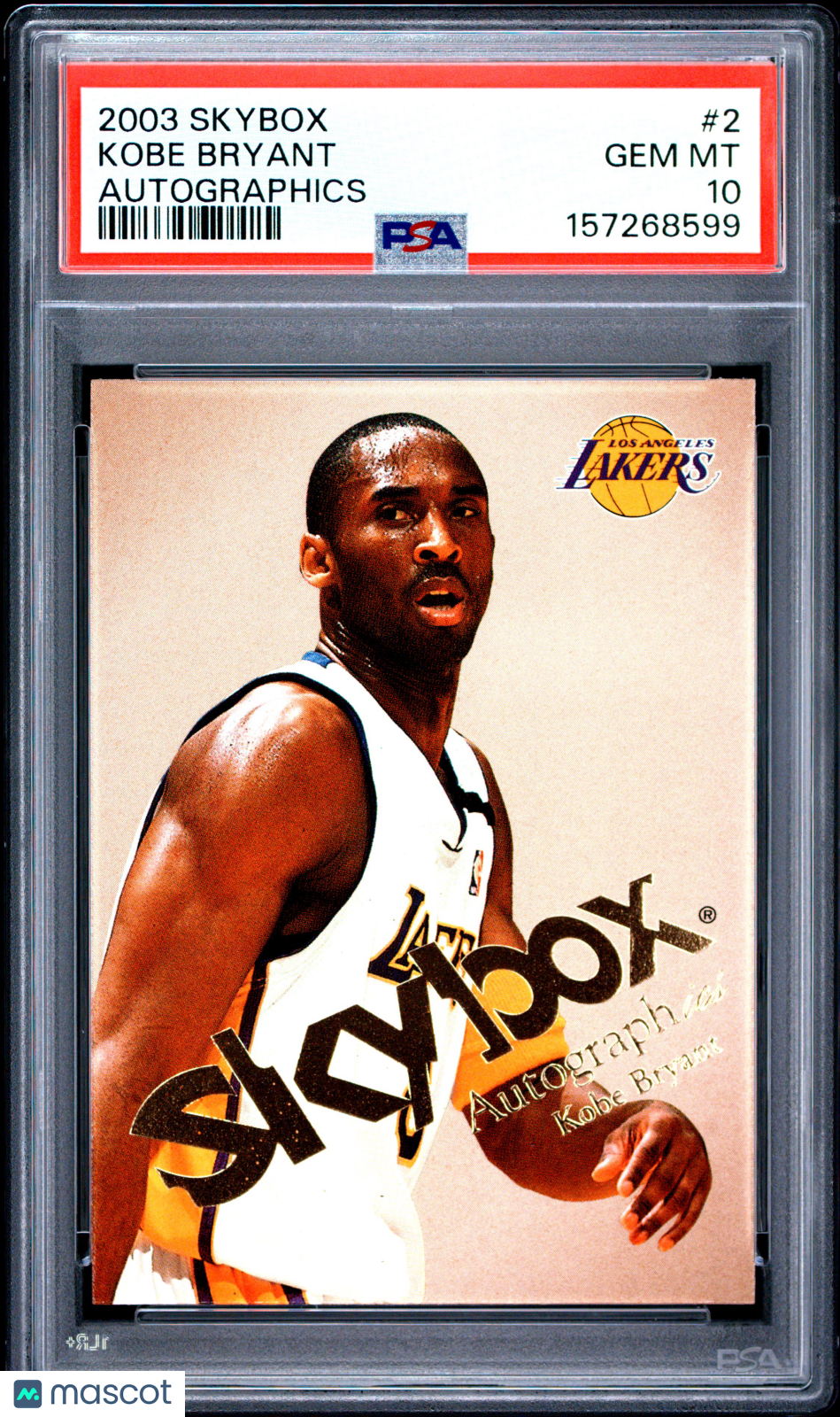 (POP 33) 2003 Skybox Autographics Kobe Bryant #2 PSA 10
