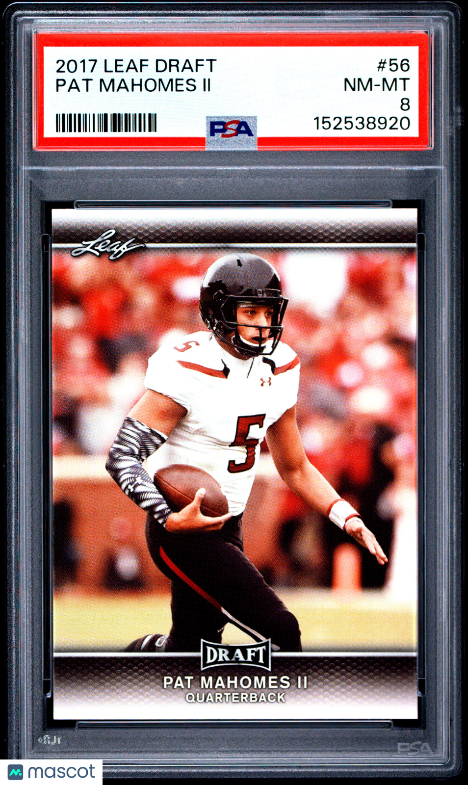 2017 Leaf Draft Pat Mahomes II #56 PSA 8