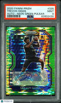 2020 Panini Prizm Trevon Diggs #335 Auto Neon Green Pulsar