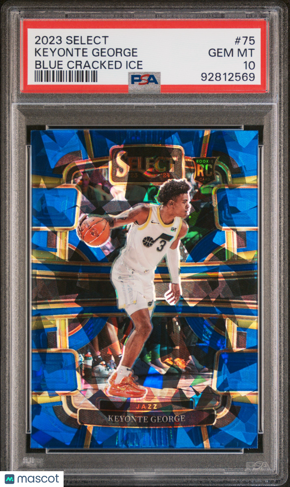 2023 Panini Select Keyonte George #75 Blue Cracked Ice PSA 10