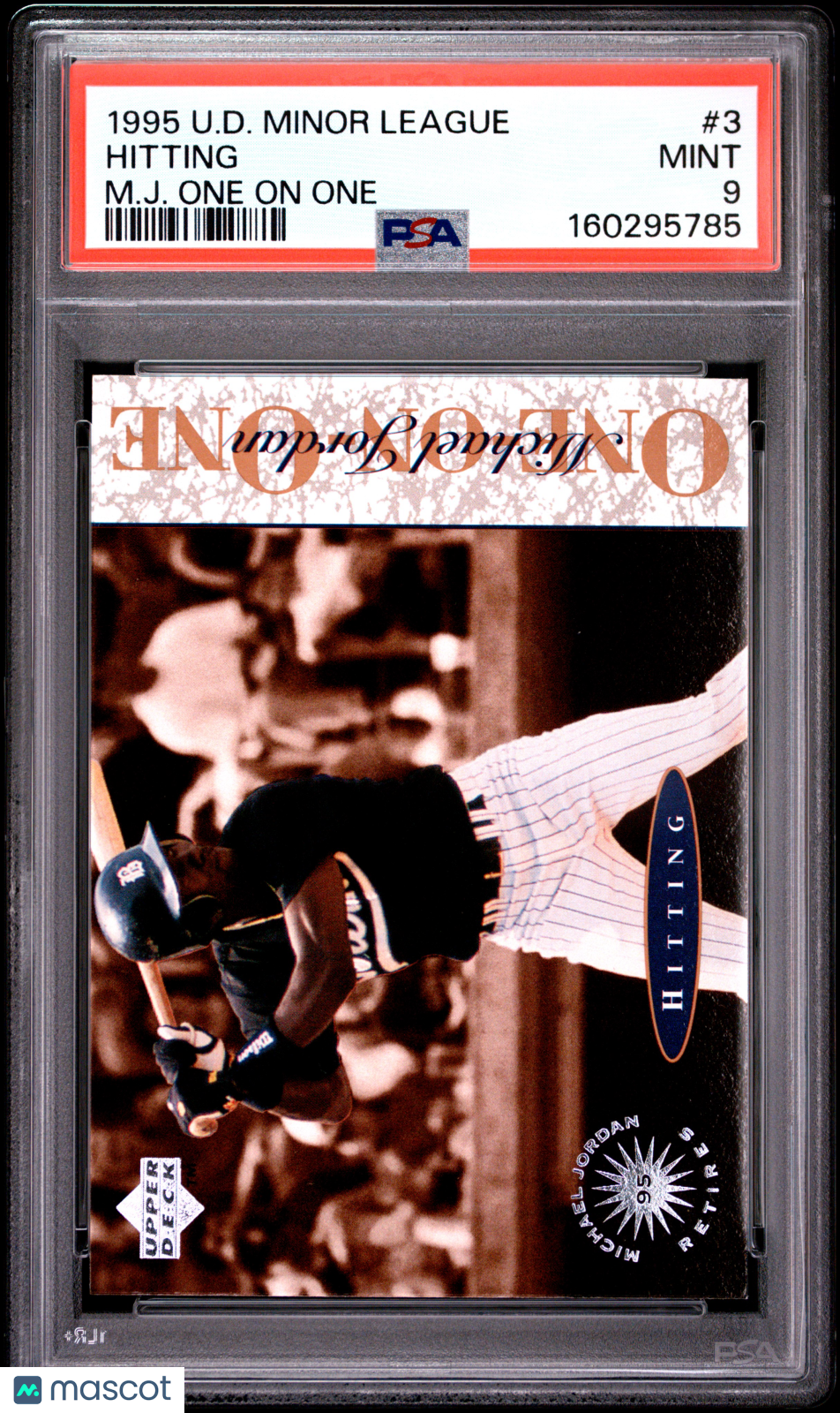 1995 Upper Deck Minor League M.J. One On One Hitting #3 PSA 9