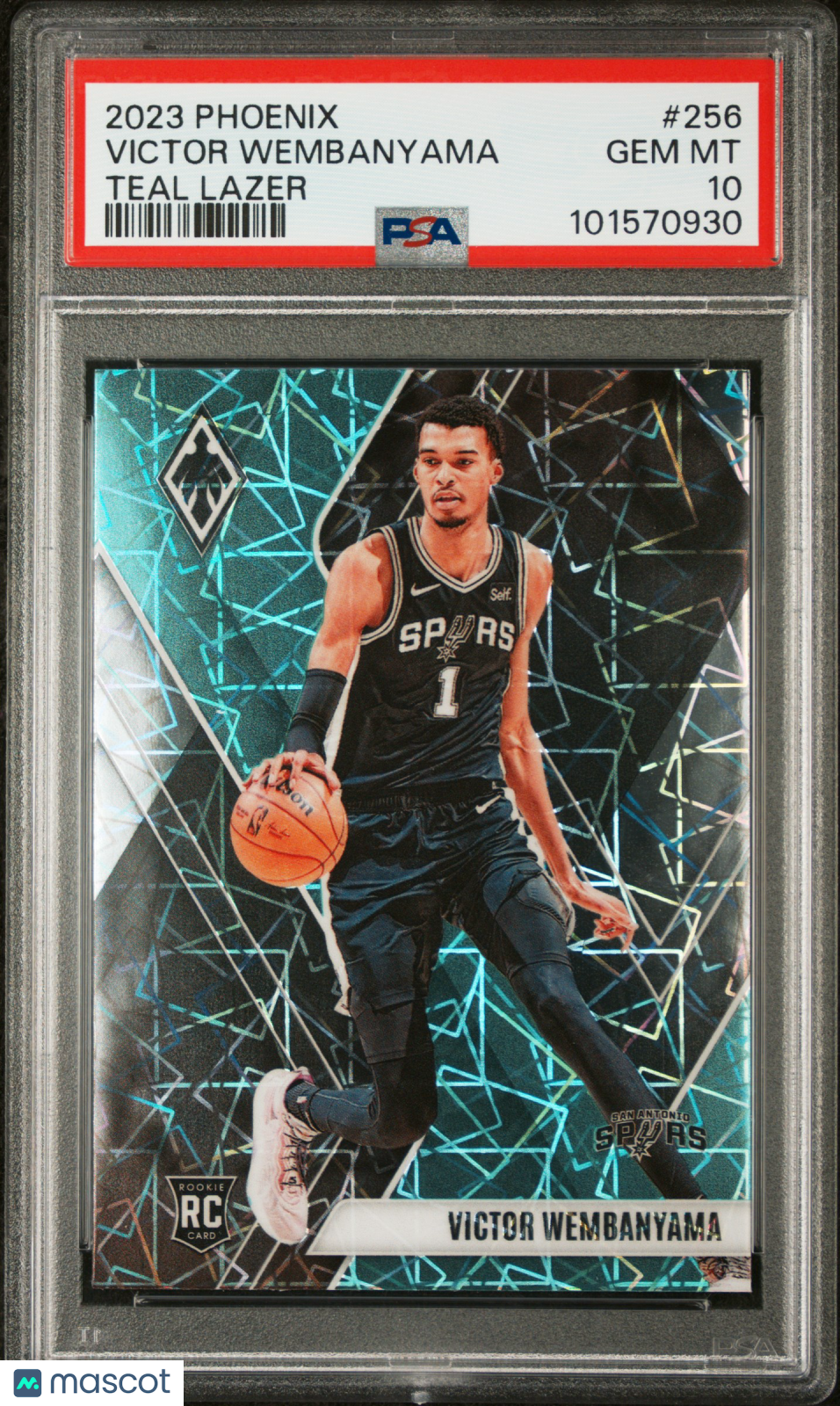 2023 Panini Phoenix Victor Wembanyama #256 Teal Lazer PSA 10