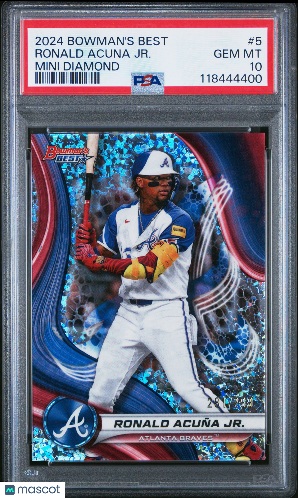2024 Bowman's Best Ronald Acuna JR. #5 Mini Diamond PSA 10